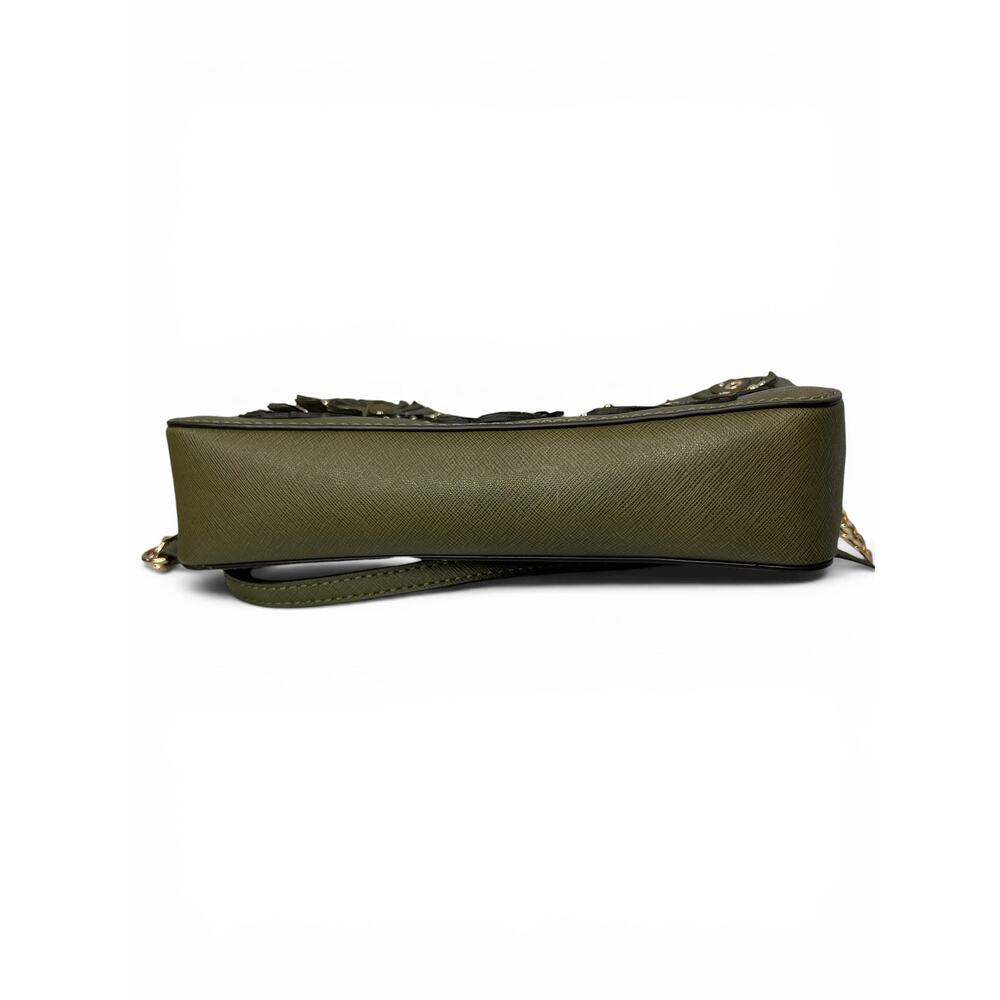 Michael Kors Jet Set Olive Saffiano Leather Dragonfly Crossbody Bag EUC - Picture 5 of 9